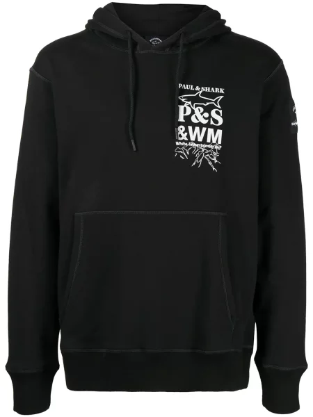 Hanorac cu glugă White Mountaineering cu imagine alb