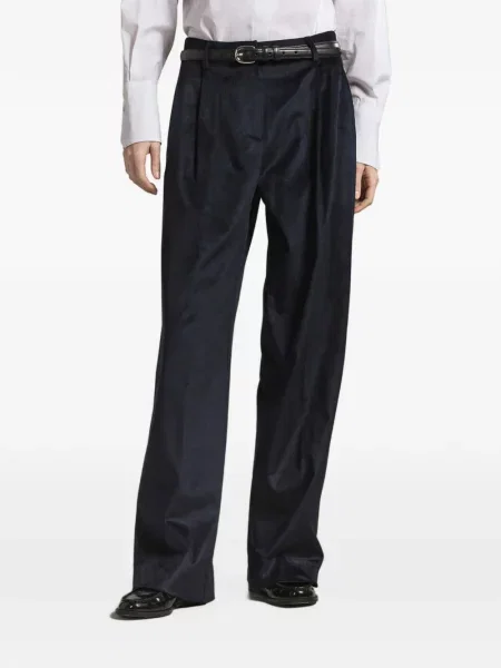 Pantaloni Cruna de catifea cord albastru