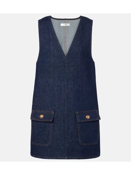 Rochie din denim Frame negru