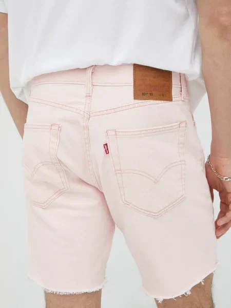Džínové šortky Levi's růžová