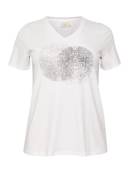 KAFFE CURVE Tričko Veri černá bílá
