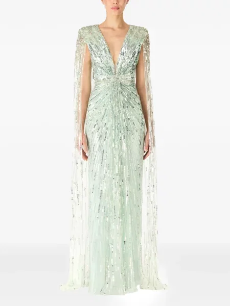 Rochie Jenny Packham cu paiete verde