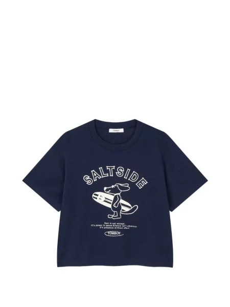 Tricou Tomboy cu imagine albastru