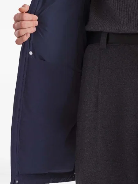 Παλτό Maison Kitsuné με κουκούλα μπλε