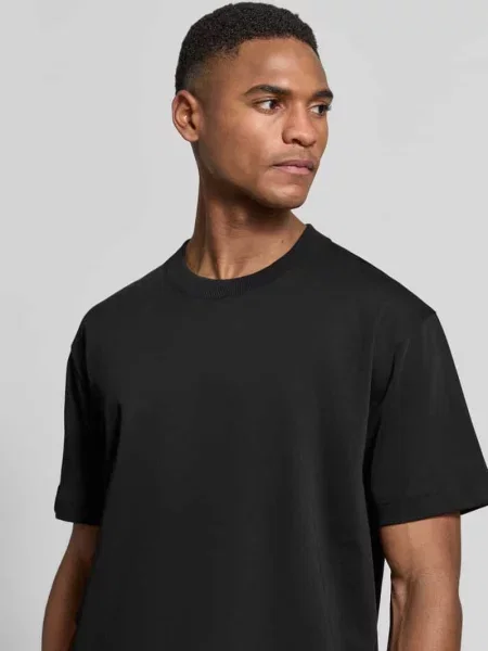 T-shirt o kroju relaxed fit z czystej bawełny Marc O'polo czarna