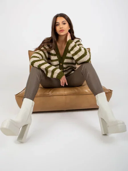 Cardigan Fashionhunters kaki