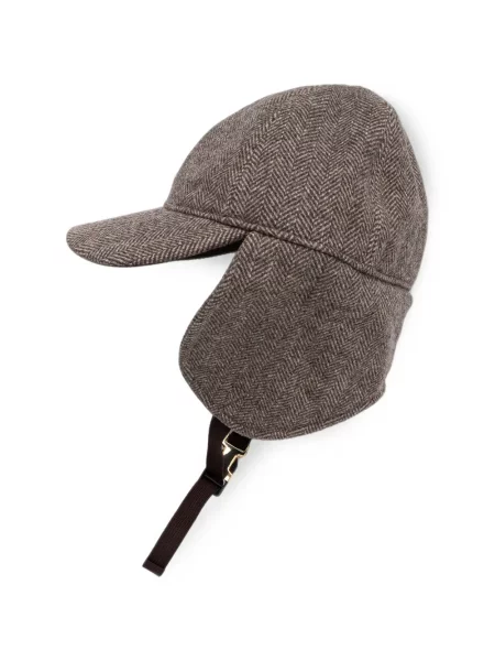 Șapcă Armani Exchange cu model herringbone maro
