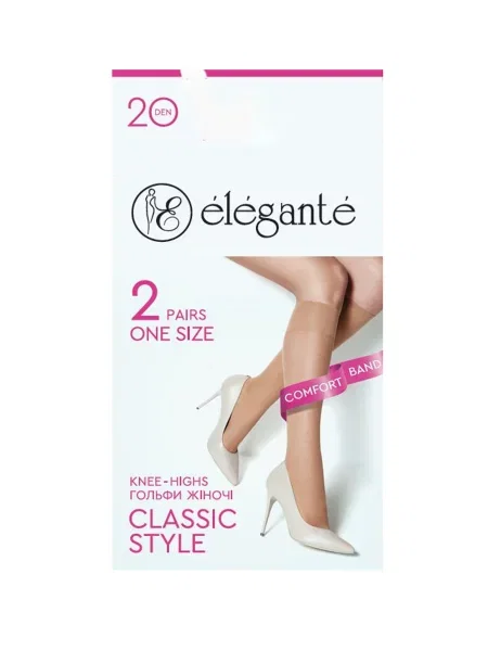 Elegante Classic 20 Гольфи та Гетри Поліамід/еластан бежевий
