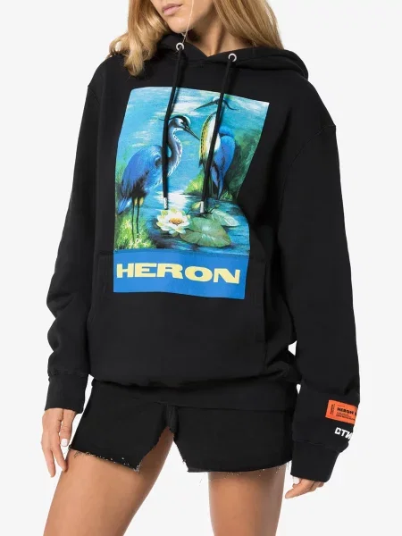 Hanorac cu glugă Heron Preston negru