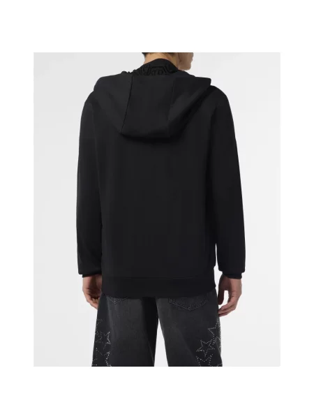Bluza z kapturem Philipp Plein polarowa czarna