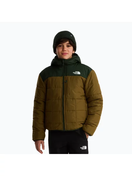 Gyerek bélelt kabát The North Face Reversible Shasta FZ Hooded caraway seed/bo. Méret: L barna