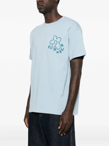 Tricou Flâneur cu imagine albastru