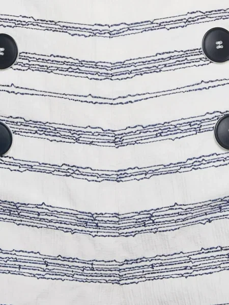 Haftowane szorty Paule Ka w paski białe