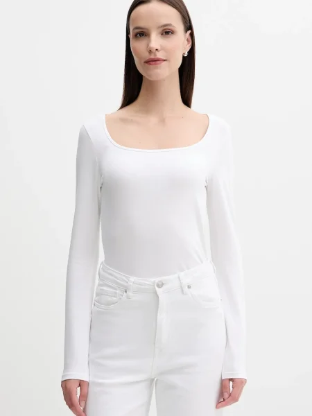 Tričko s dlouhým rukávem United Colors of Benetton bílá
