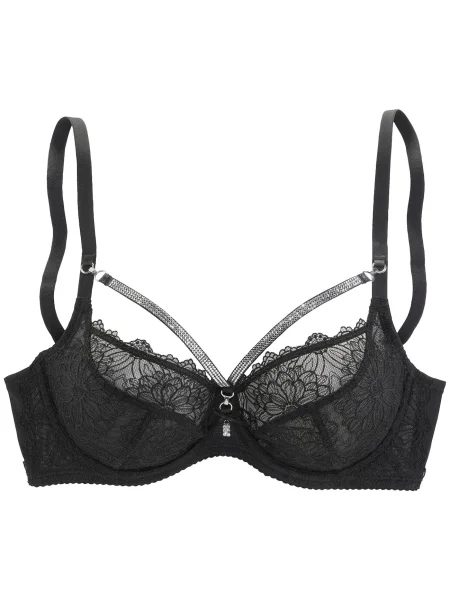 LASCANA Sutien / argintiu negru