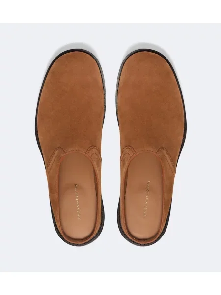 Papuci tip mules Dries Van Noten din piele de căprioară maro