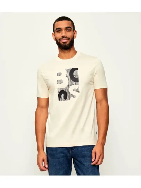 BOSS BLACK Tricou H-Thompson | mercerizat negru