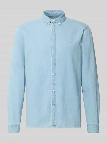 Koszula casualowa o kroju regular fit w stylu denimu Review niebieska