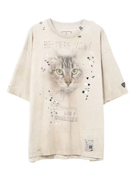 Tricou Maison Mihara Yasuhiro zdrențuiți gri