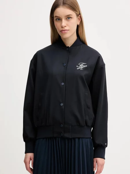 Bomber jakna z dodatkom volne Tommy Hilfiger mornarsko modra