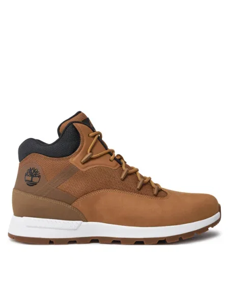 Pantofi Timberland cu șireturi din dantelă maro