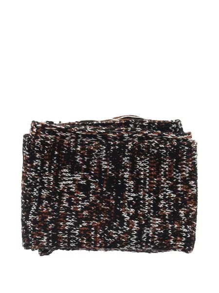 Fular Joseph cu franjuri tricotate negru