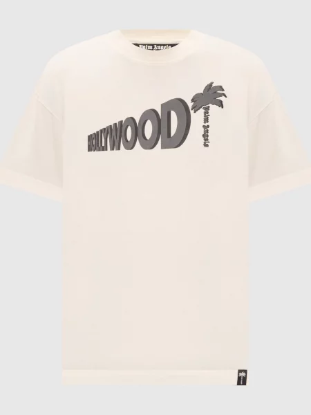Футболка Sunset Blvd Palm кольору айворі Palm Angels бежева