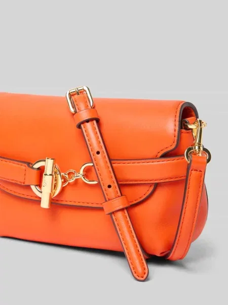 Torebka na długim pasku z detalem z logo Lauren Ralph Lauren