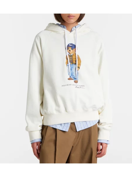 Džerzej polokošeľa Polo Ralph Lauren s kapucňou béžová