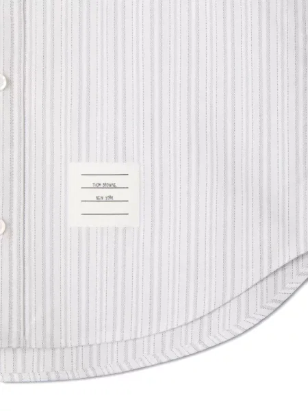 Dětska košile s krátkým rukávem Thom Browne bílá