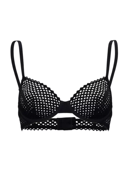 Biustonosz Wolford z siateczki czarny