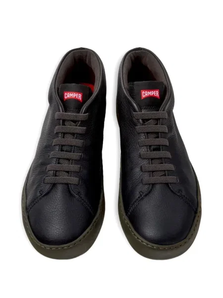 Sneakerși Camper cu șireturi din piele negru