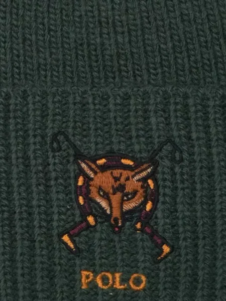 Megztas kepurė Polo Ralph Lauren pom-poms pilka