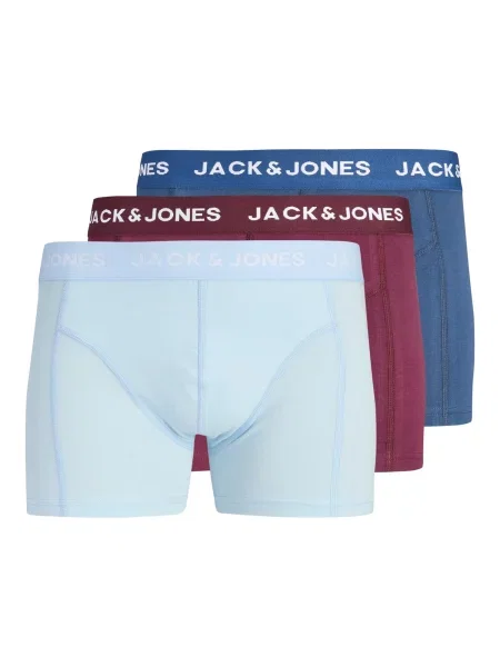 JACK & JONES Boxeri JACJota safir / albastru deschis / roșu bordeaux alb