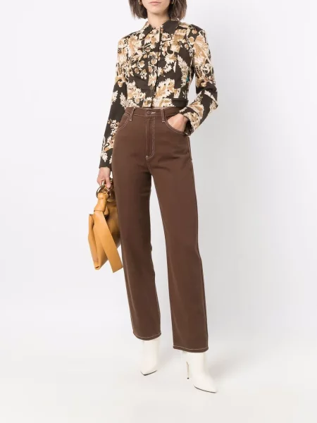 Zkrácená bunda Christian Lacroix Pre-owned s potiskem hnědá