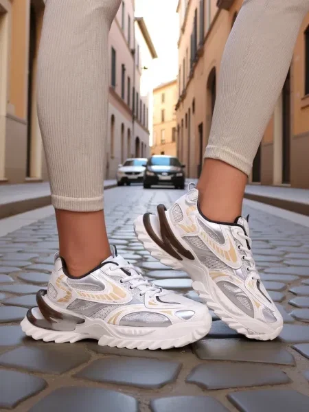 Sneakerși Resti alb