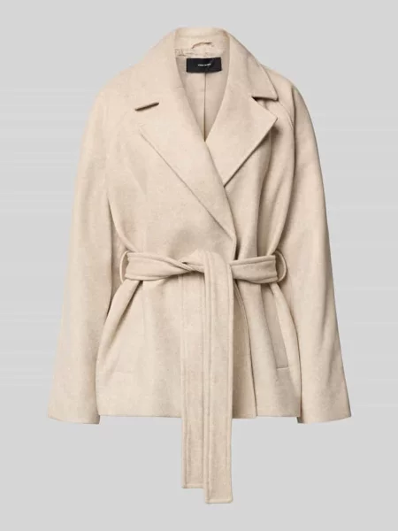 Kurtka o kroju relaxed fit z kołnierzem z połami model ‘VMFORTUNEAYA’ Vero Moda beżowa