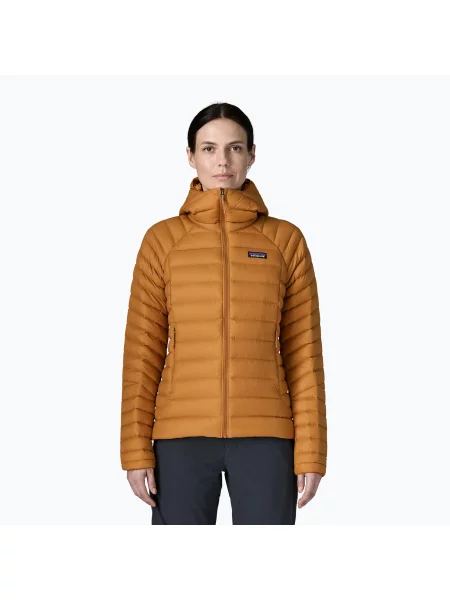 Geacă cu puf pentru femei Patagonia Down Sweater Hoody cinnamon brown maro