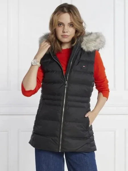 Tommy Hilfiger Steppelt szteppelt mellény fekete