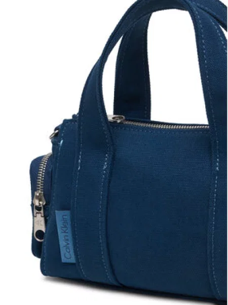 Kabelka Calvin Klein Webbing Strap Canvas Pocket Bag modrá