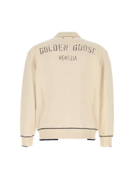 Dzianinowa koszula Golden Goose biała