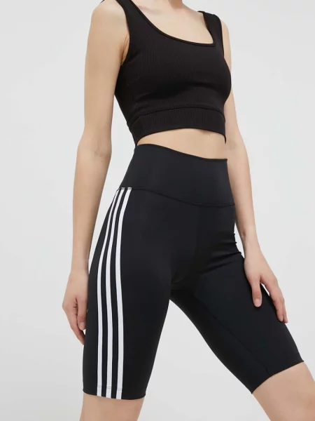 Kraťasy adidas Originals černá s aplikací high waist