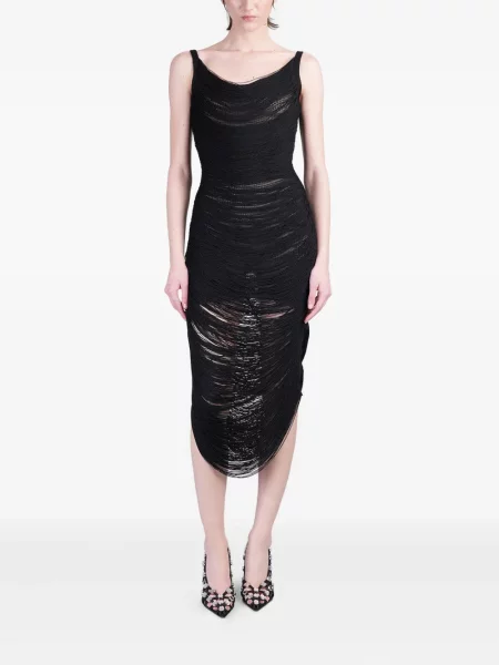Rochie The Attico tricotate negru
