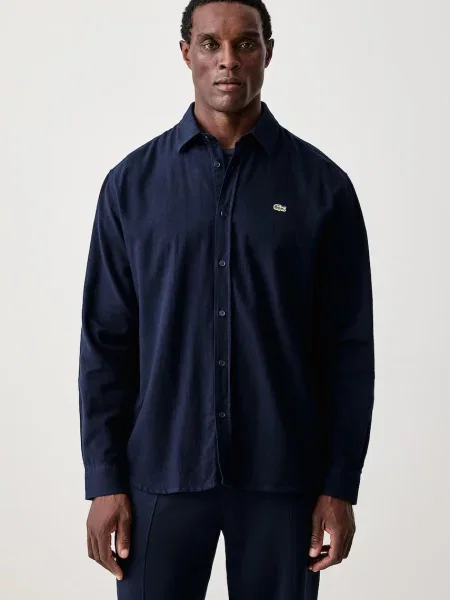 Lacoste košulja za muškarce od pamuka plava