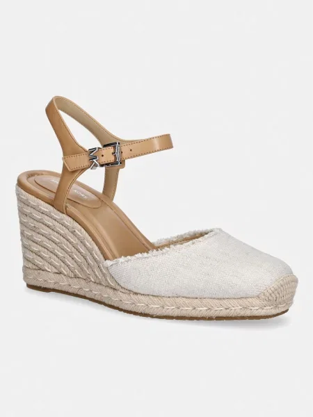 MICHAEL Michael Kors espadrilky na platforme po celej dĺžke dámske Kenzie Wedge béžová