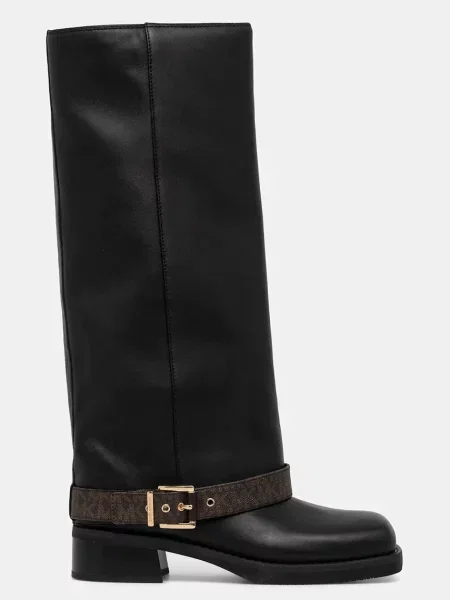 Кожаные сапоги Michael Michael Kors черные