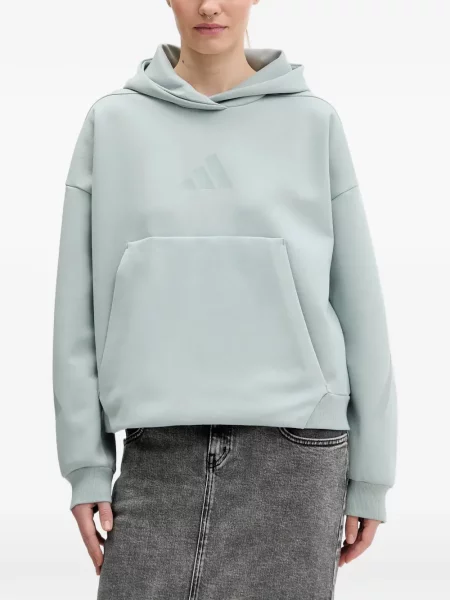 Košulja Adidas s platformom s printom s kapuljačom žuta