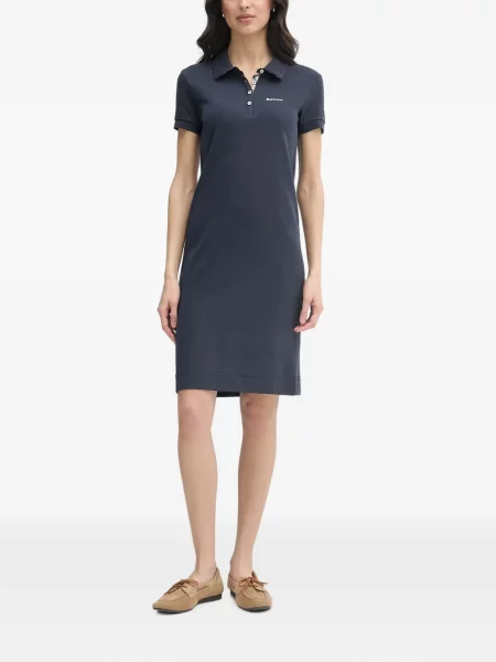 Rochie mini Barbour cu autograf albastru
