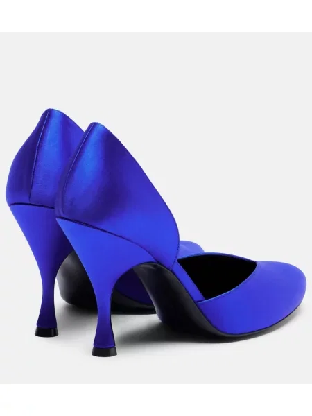 Pantofi cu toc Herbert Levine din satin albastru