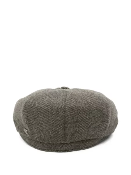 Șapcă Tagliatore cu model herringbone verde